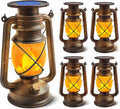 Solar Lanterns Outdoor Waterproof, 4 Pack Vintage LED Hanging Lights