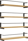 Wooden Spice Rack Wall Mounted, over the Stove, Kitchen Wall, 4 Pack
