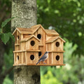 Cedar 10-Hole Bird House for outside Hanging, 11X7X9 in Garden Decor