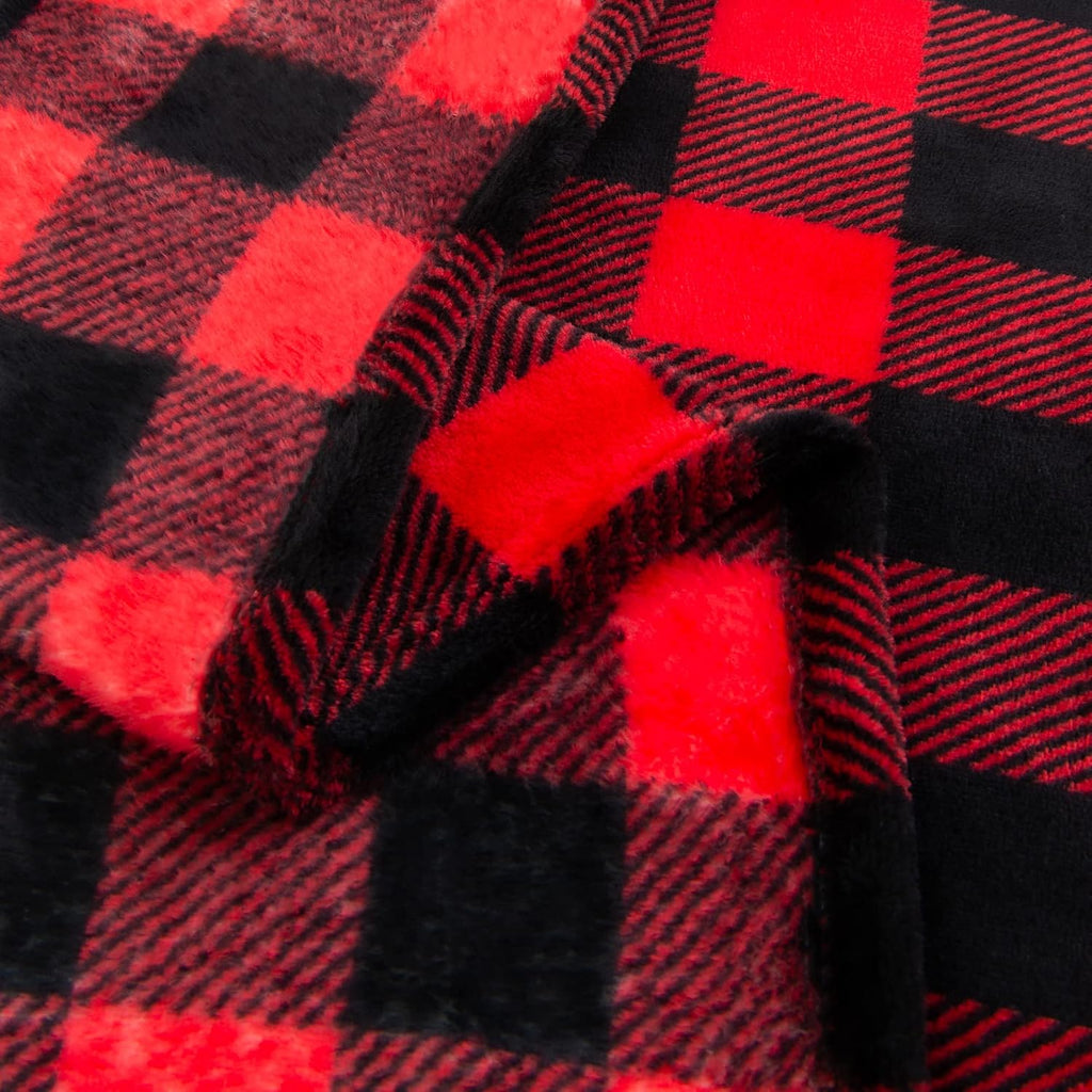 Buffalo Plaid Flannel Fleece Throw Blanket for Couch