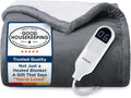 Heated Blanket Throw Blanket with Preheat Function - Fast Heating Electric Blanket, Soft Flannel Throw with 6 Time Settings(Up to 10H), 6 Heating Settings, Gifts for Grandma (50"X60", Grey)