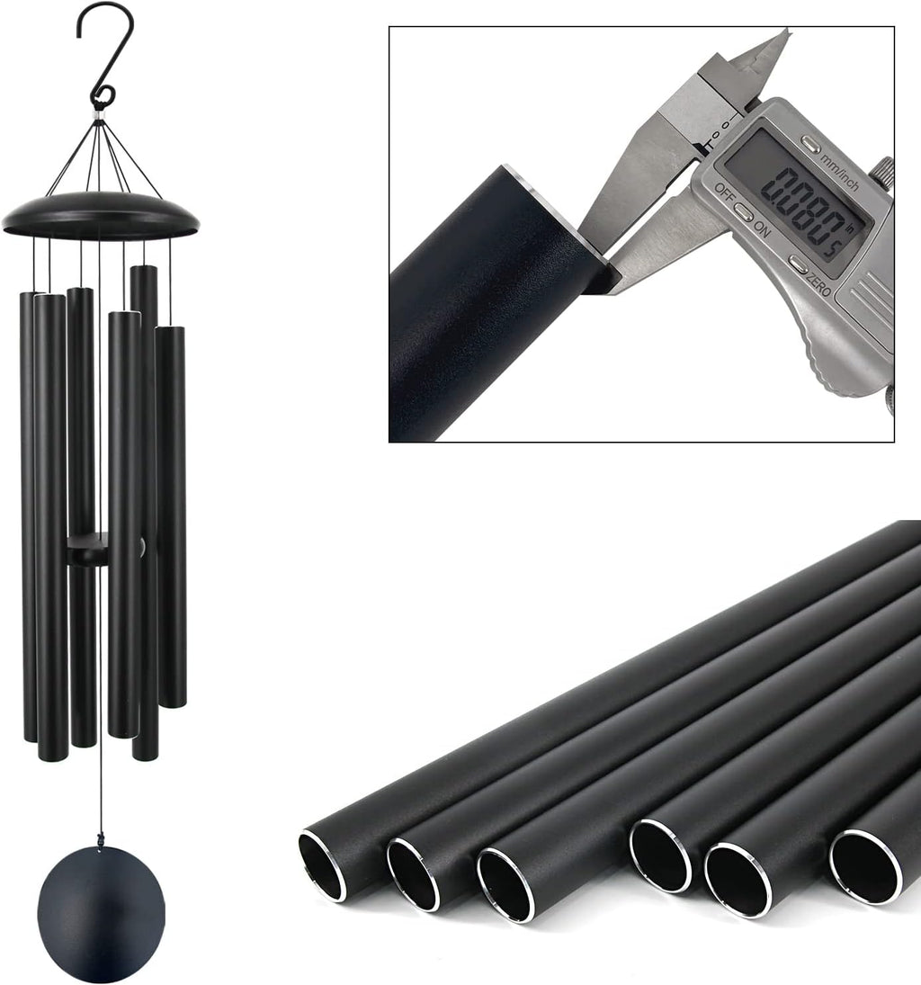 45Inch Deep Tone Large Wind Chimes for outside with 6 Heavy Tubes
