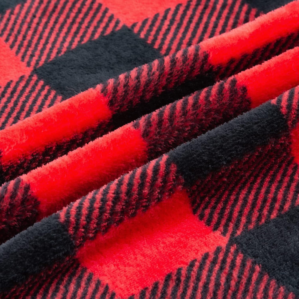 Buffalo Plaid Flannel Fleece Throw Blanket for Couch