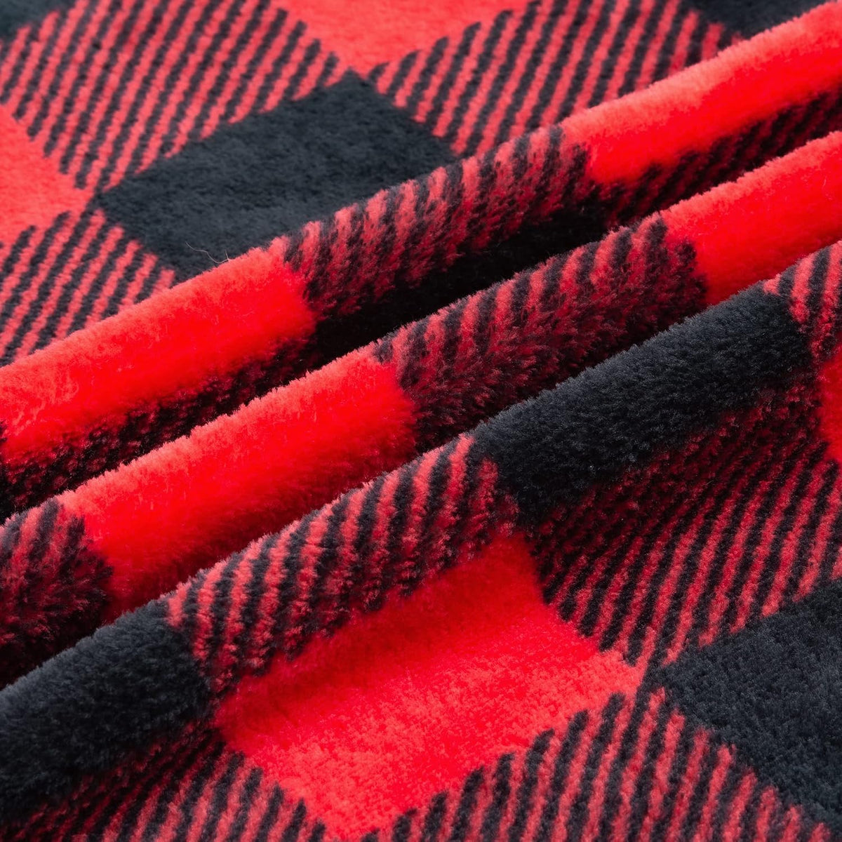 Buffalo Plaid Flannel Fleece Throw Blanket for Couch