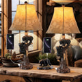 26" Climbing Bears Rustic Western Table Lamp Set of 2