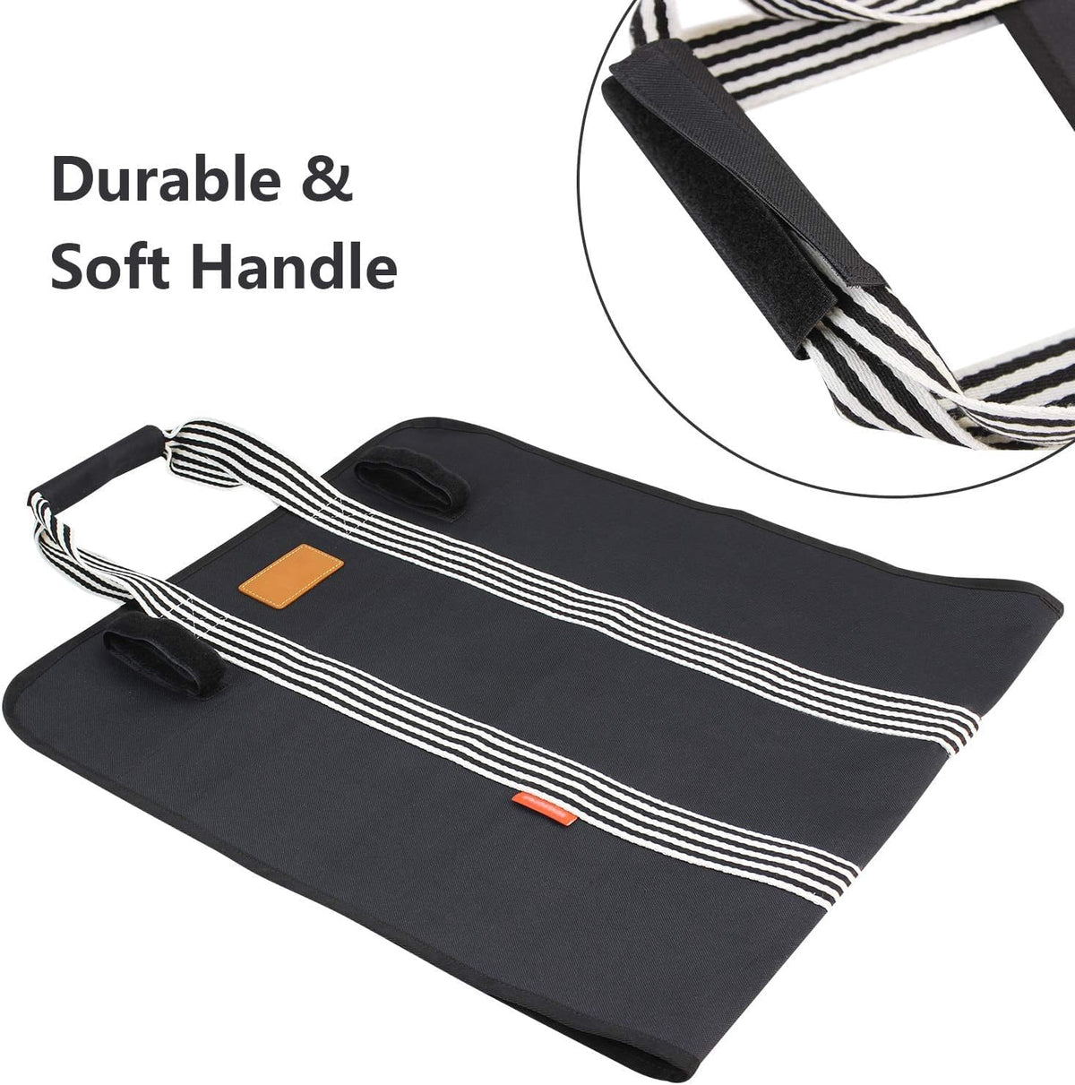 Indoor Heavy Firewood Log Carrier Tote, Oxford Canvas Fabric Foldable Wood Carrier Padded Handles, Outdoor Large Capacity Firewood Carrier Bag with Hook and Loop