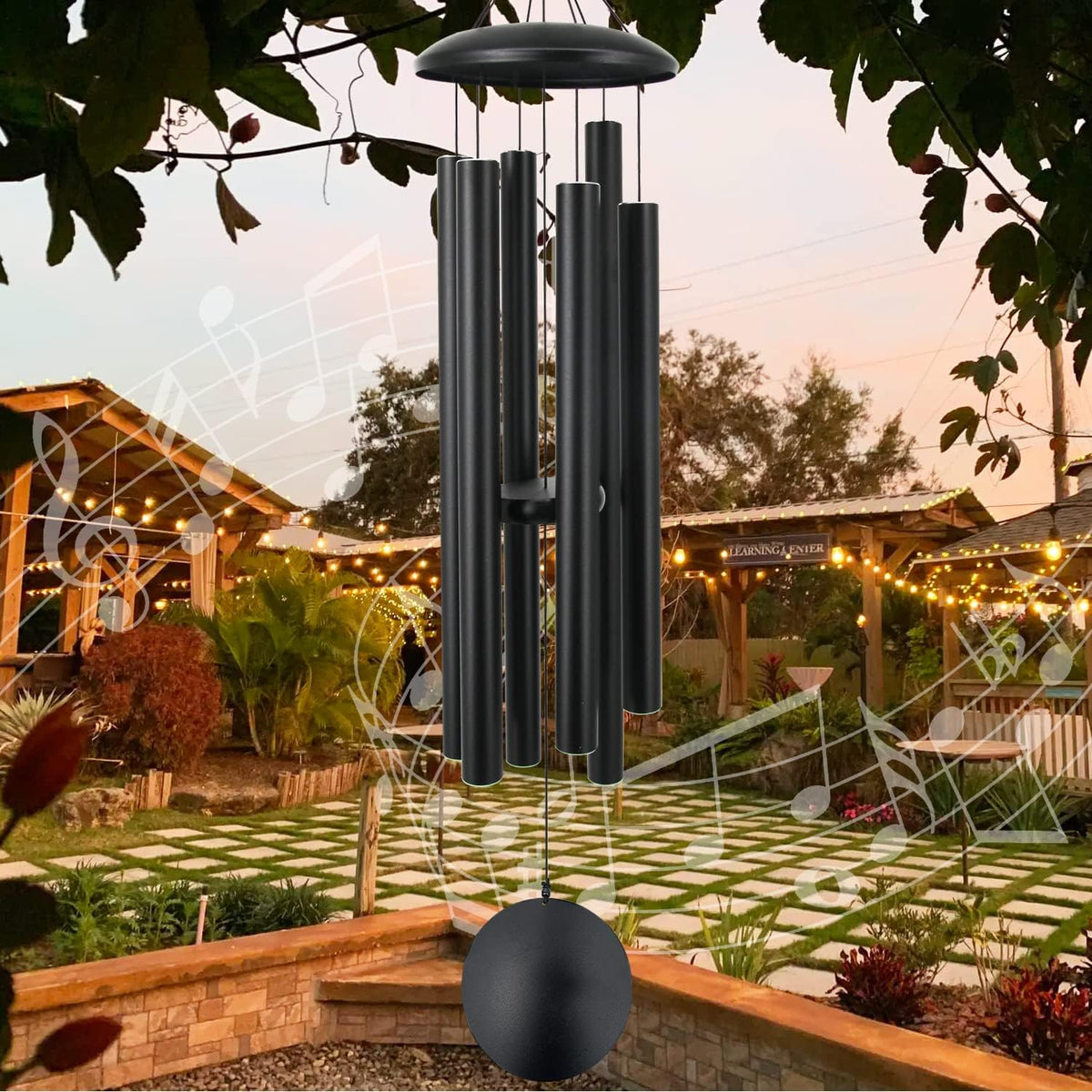 45Inch Deep Tone Large Wind Chimes for outside with 6 Heavy Tubes