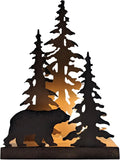 Rustic Metal Bear Silhouette Table Lamp – Forest-Inspired Night Light for Cabin, Lodge, and Woodland Décor