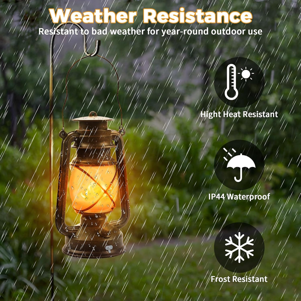 2 Pack Bronze Vintage 4 Modes Rechargeable Lanterns with Remote Control