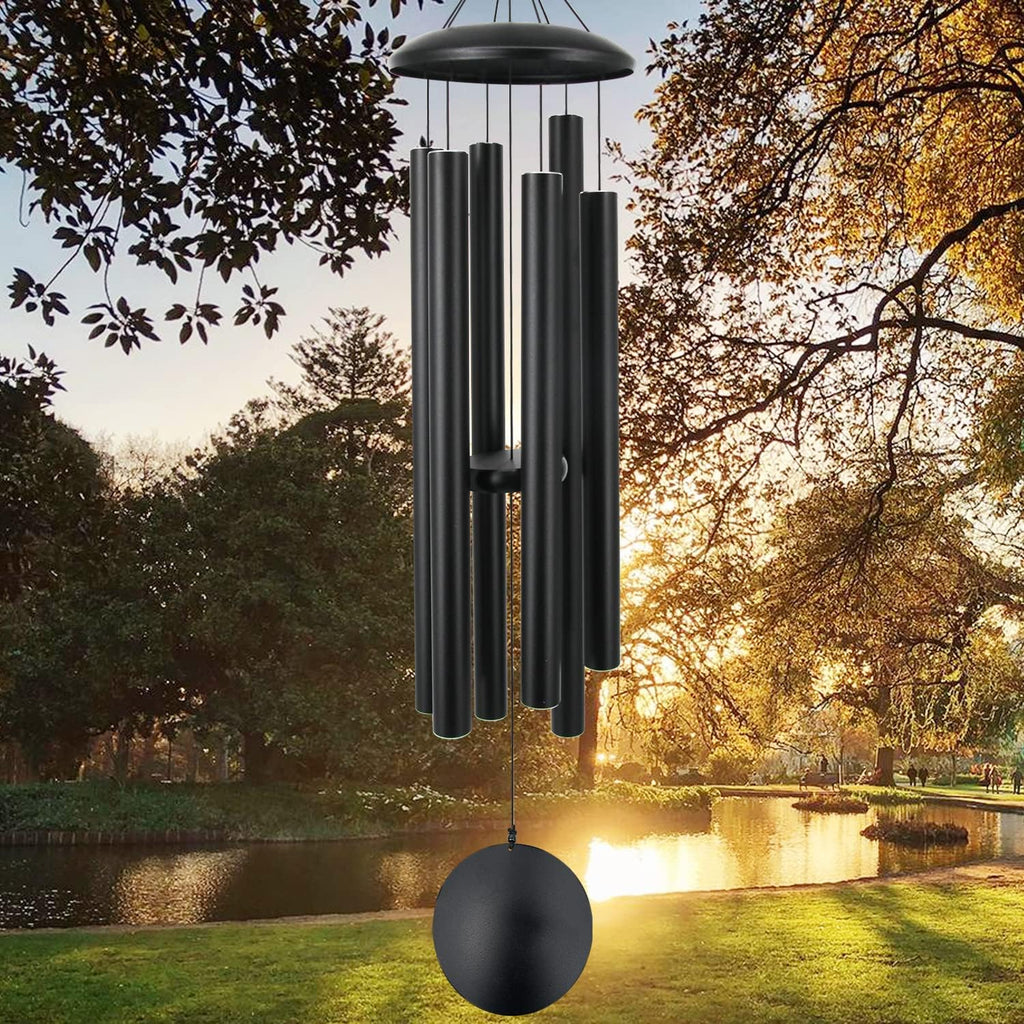 45Inch Deep Tone Large Wind Chimes for outside with 6 Heavy Tubes